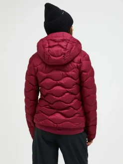 Peak Performance Helium Down Hood Jacket Women Vertical Zenith/Tech Burgundy