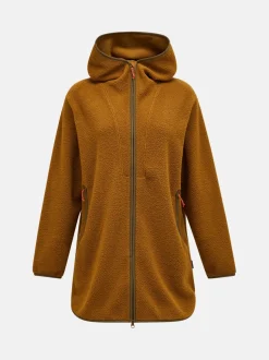 Peak Performance Pile Long Zip Women Earthy Summit