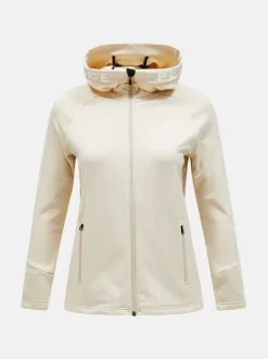 Peak Performance Rider Zip Hood Women Sand Fog