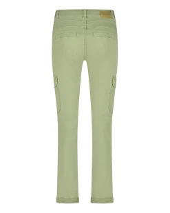 Red Button Cargo Jogger Pants Summer Sage