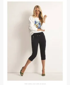 Red Button Tessy Capri Jogger Navy