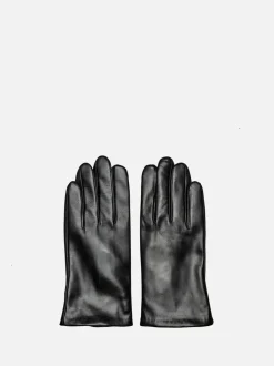 RE:DESIGNED Stacey Plain Leather Gloves Black