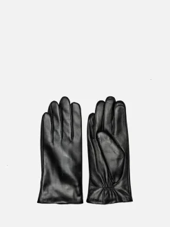 RE:DESIGNED Stacey Plain Leather Gloves Black