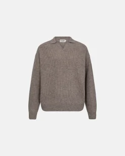 Resteröds Kane Wool Polo Knit Sand
