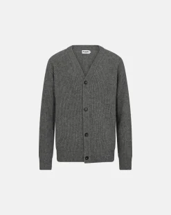 Resteröds Kyle Cardigan Grey Melange