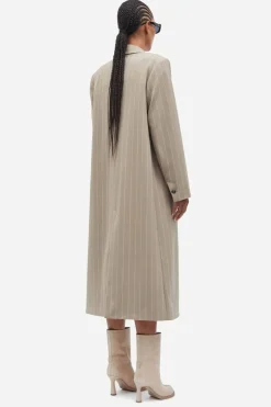 Samsøe Samsøe Safallon Coat Greige Stripe