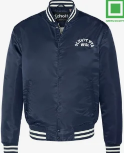 Schott Princeton Nylon Varsity Jacket Midnight