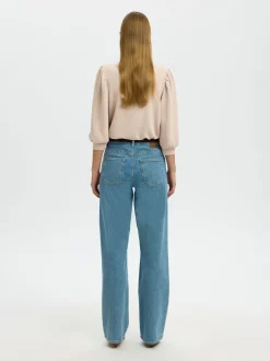 Selectec Femme Slwtenny 3/4 Sweat Top Noos Pure Cashmere