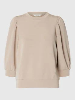 Selectec Femme Slwtenny 3/4 Sweat Top Noos Pure Cashmere