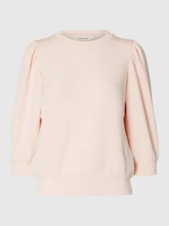 Selectec Femme Slwtenny 3/4 Sweat Top Pale Dogwood