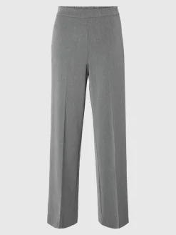 Selected Femme Emma Tara Wide Pant Medium Grey Melange