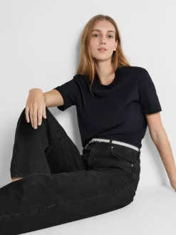 Selected Femme Essential Boxy Tee Black