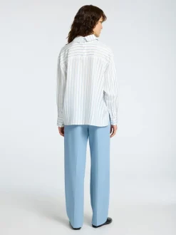 Selected Femme Mairin Striped Shirt Bright White