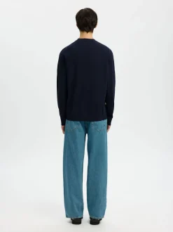 Selected Femme Slmtorino Ls Knit Crew Neck Sky Captain