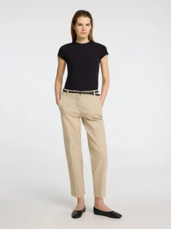 Selected Femme Vera-Rita Cropped Pants Island Fossil
