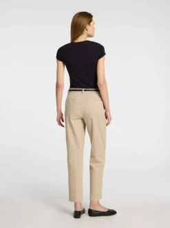Selected Femme Vera-Rita Cropped Pants Island Fossil