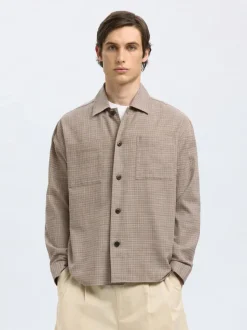 Selected Homme Henry Overshirt Sand