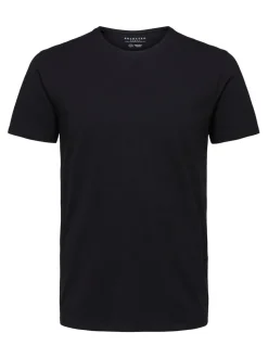 Selected Homme New Pima O-Neck Black