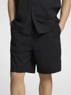 Selected Homme Regular-Nico Press Chino Shorts Black