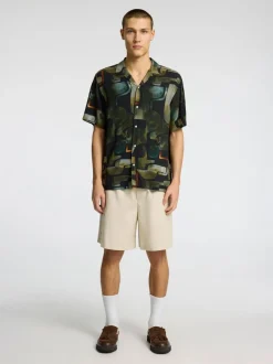 Selected Homme Relax-Vero Shirt Black AOP