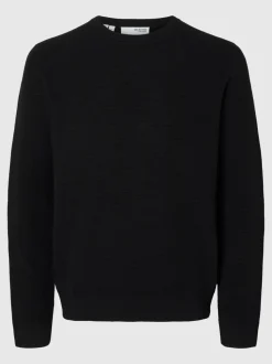 Selected Homme Ross Crew Neck Knit Black