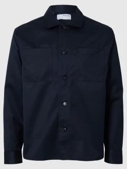 Selected Homme Scott Twill Formal Overshirt Sky Captain