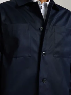 Selected Homme Scott Twill Formal Overshirt Sky Captain