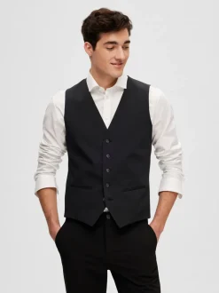 Selected Homme Slim-Liam Waistcoat Black