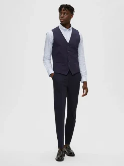 Selected Homme Slim-Liam Waistcoat Navy Blazer