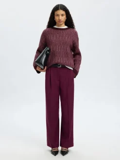 Slfalva Stripe Knit Fig