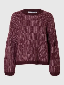Slfalva Stripe Knit Fig