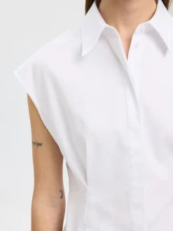 Slffina Slim SS Shirt Bright White