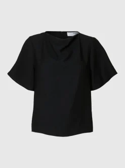 Slflorenza Cowl Neck Top Black
