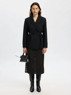 Slfmarion Midi Skirt Black