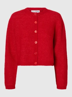 Slfsia Ras Cropped Cardigan Equestrian Red