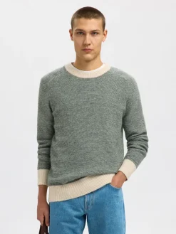 Slhrai Crew Neck Knit Deep Forest