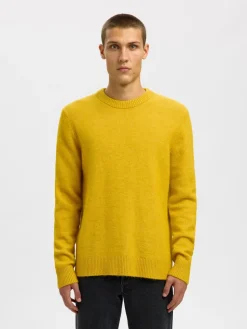 Slhrai Crew Neck Knit Golden Flake