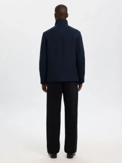 Slhrainar Wool Blend Jacket Sky Captain