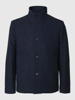 Slhrainar Wool Blend Jacket Sky Captain