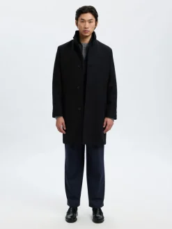 Slhrainar Wool Blend Jacket Black