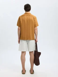 Slhregnoa Mix Resort Shirt Chipmunk