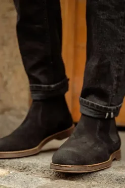 Sneaky Steve Risty Suede Shoe Black