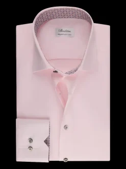 Stenströms Fitted Dark pink Contrast Twill Shirt