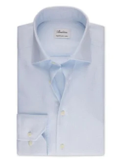 Stenströms Light blue Checked Twill Shirt