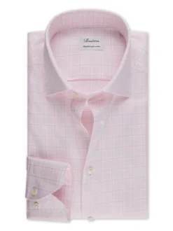 Stenströms Light pink Checked Twill Shirt