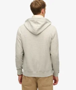 Superdry Essential Logo Zip Hoodie Varsity Grey Grindle