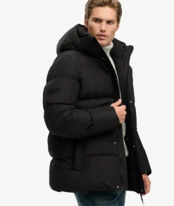 Superdry Hooded 5 Baffle Puffer Jacket Black