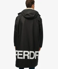 Superdry Robe Coat Black/White