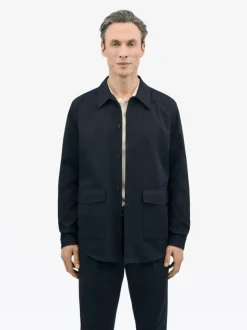 Tiger of Sweden Alberio PP Tailored Overshirt Dark Blue