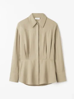 Tiger of Sweden Evira Shirt Dark Beige
